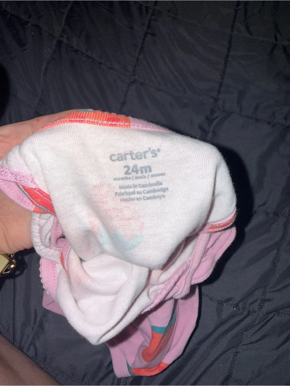 Carter's Pink Strawberry Print Baby One-Piece Bodysuit